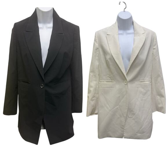 Victoria's Secret Jackets & Blazers - Victoria's Secret Fitted SZ 6 Blazer Black White Body By Victoria Jacket Work